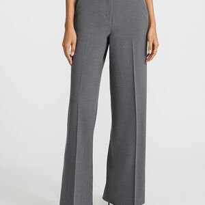 Elegant Gray Women's Wide-Leg Pants